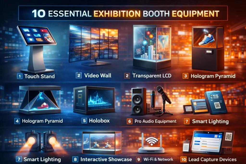 ۱۰ تجهیزات ضروری که هر غرفه نمایشگاهی باید داشته باشد